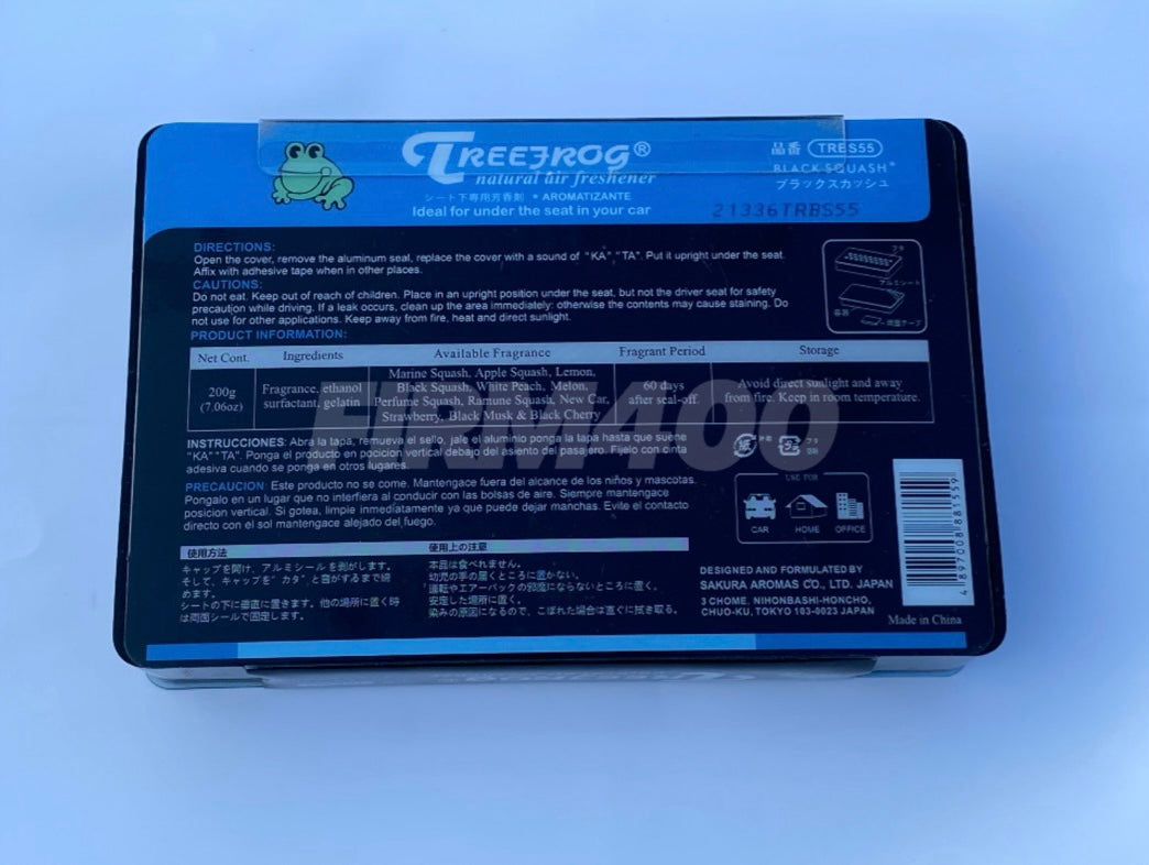 Treefrog Black Squash Fresh Box Car Air Freshener TRBS55 Firm400